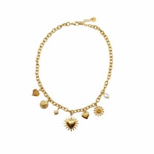 Collier à charms Cœur Solaire