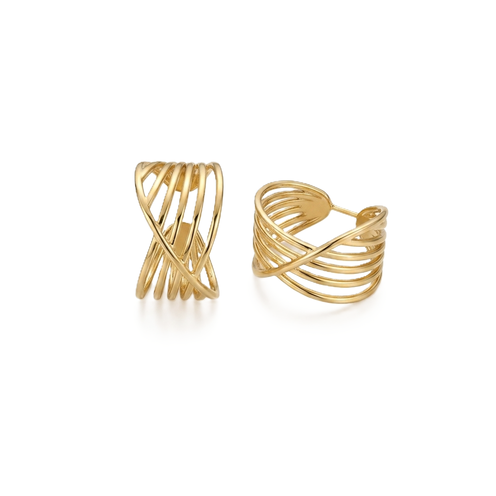 Boucles d'oreilles Élégance Entrelacée – Image 2