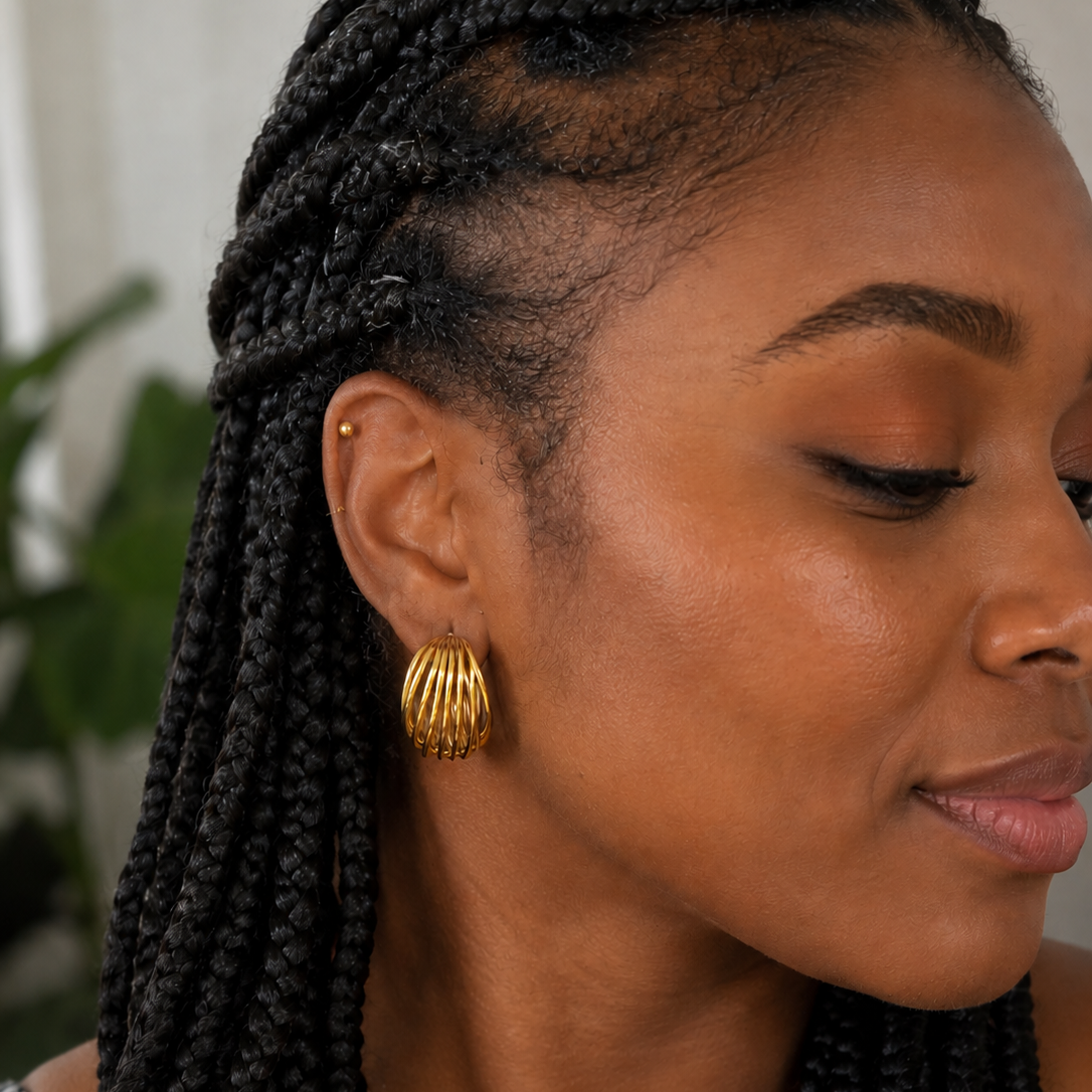 Boucles d'oreilles Élégance Entrelacée – Image 3